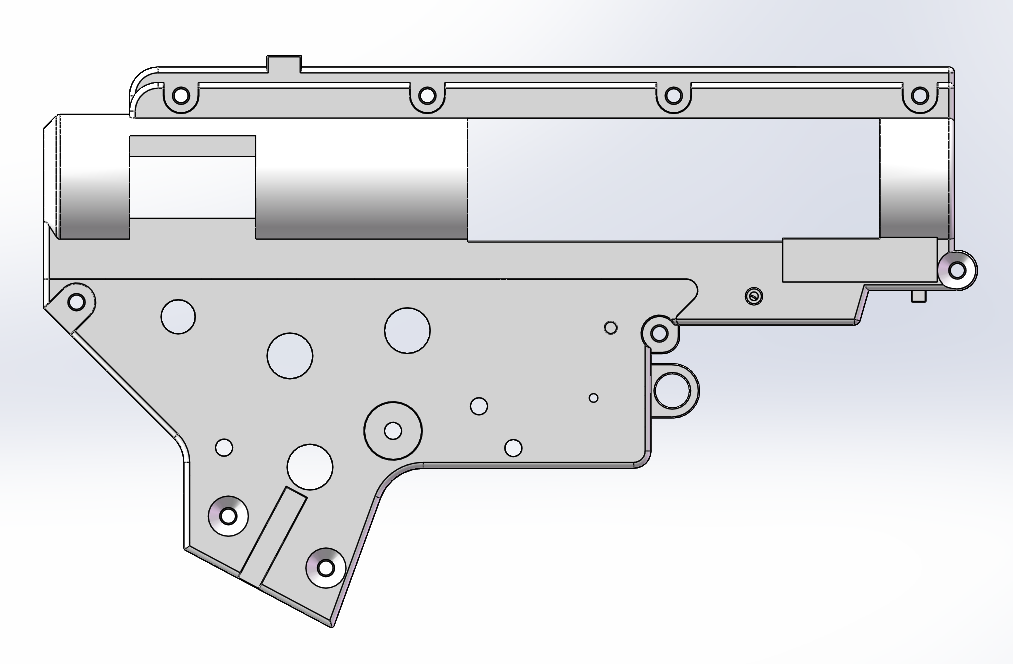 Free 3D file AIRSOFT GEARBOX SPLIT V2・3D printing template to download